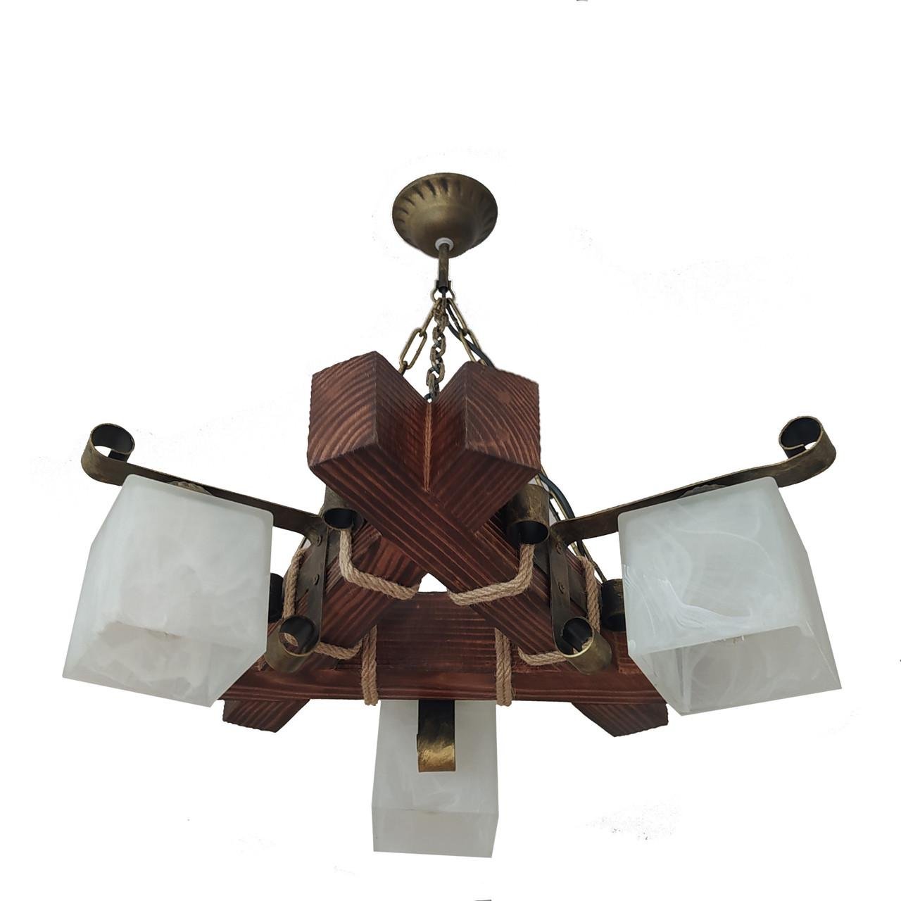 Люстра підвісна дерев'яна Lighthouse LPR-20114/3P Коричневий/Бронзовий/Білий (112187) Люстра підвісна дерев'яна Lighthouse LPR-20114/3P Коричневий/Бронзовий/Білий (112187)