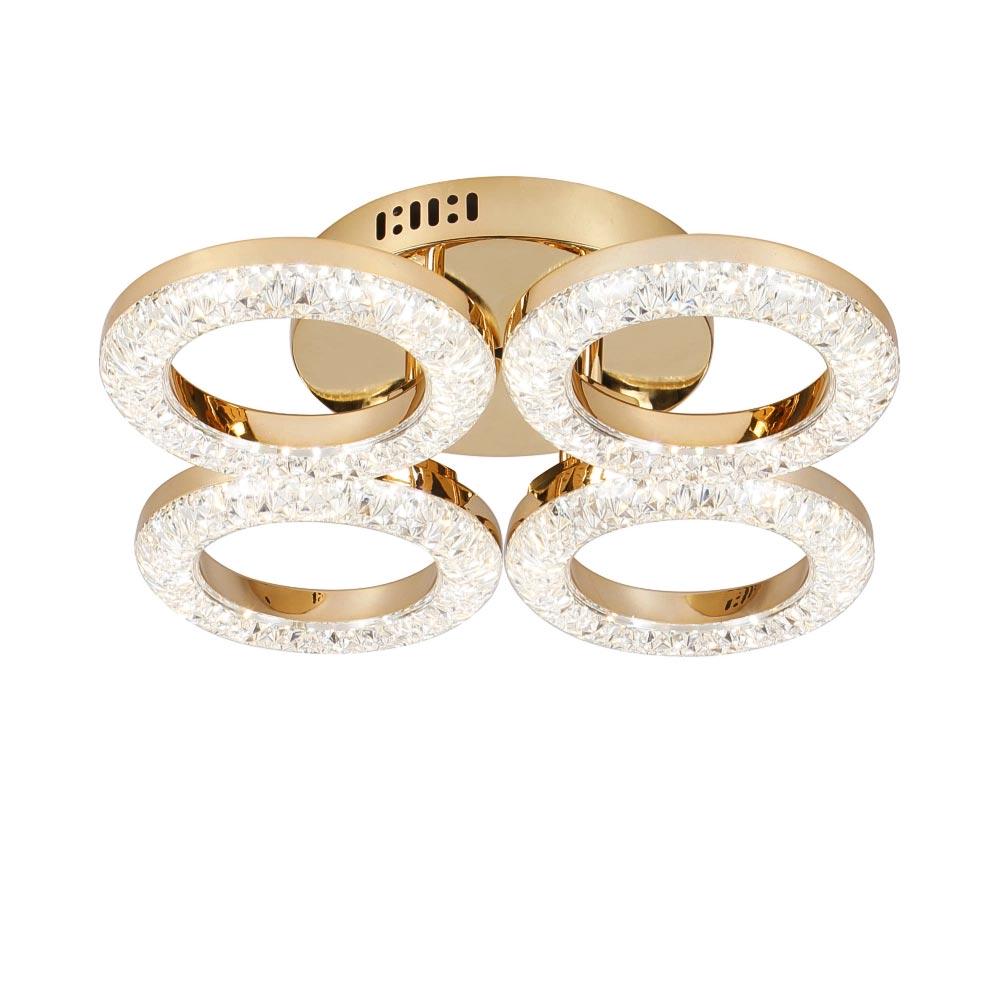 Люстра потолочная светодиодная Lighthouse SRS- 19920/4 GD 32Wх2 Золотой