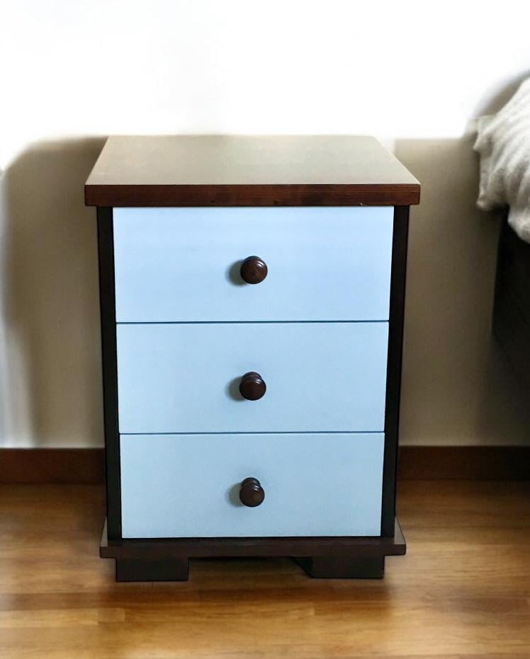 Тумба Скіф ТВ-9 деревянная Орех/Серый (26728997) - фото 2