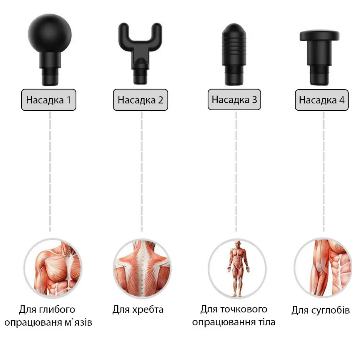 Електромасажер пістолет Fascial Gun KH-320 для тіла та м'язів високошвидкісний Синій - фото 6