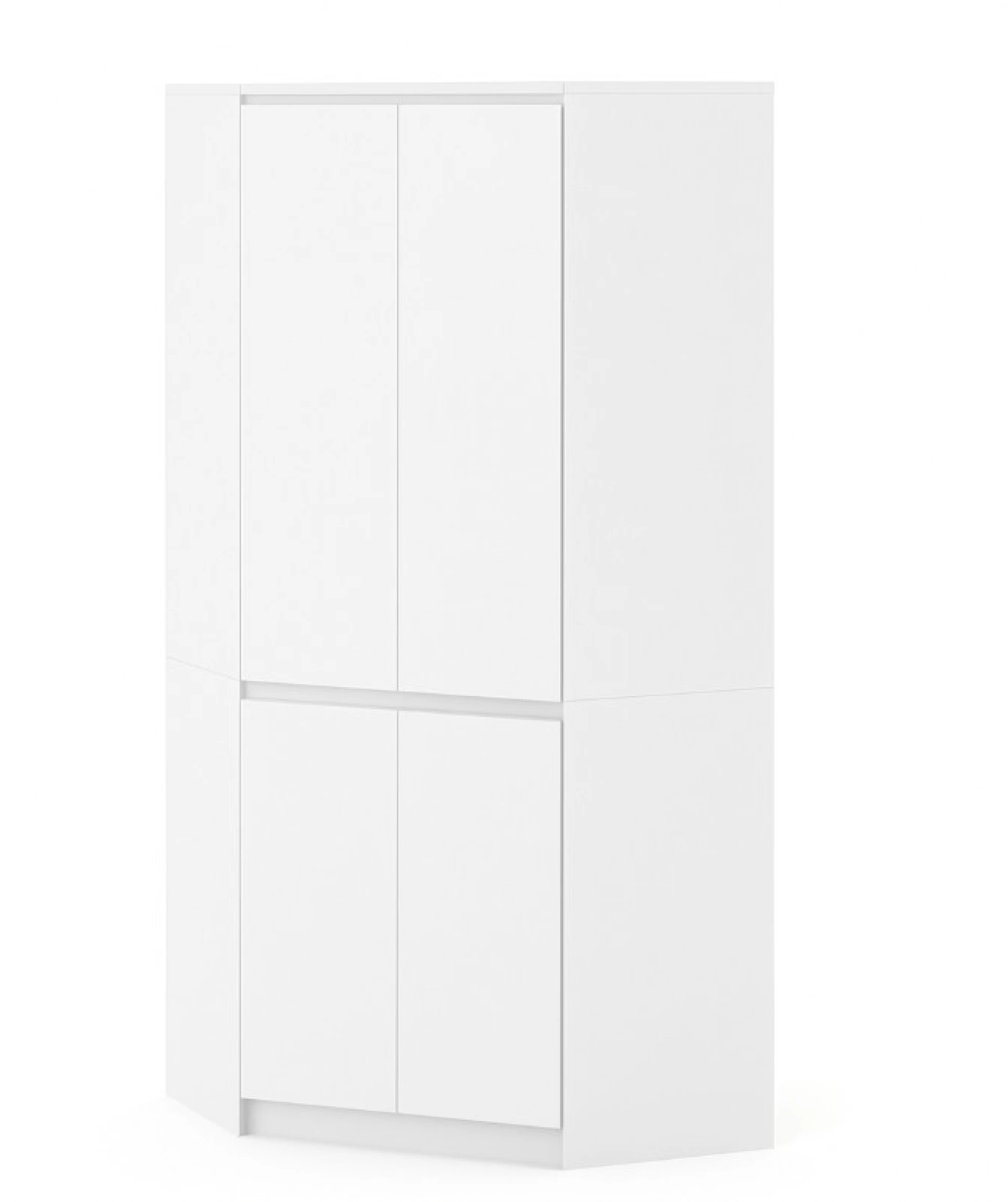 Шафа для речей кутова Mebel Service Бруклін 100х100х179,6 см Білий (28351792) Шафа для речей кутова Mebel Service Бруклін 100х100х179,6 см Білий (28351792)