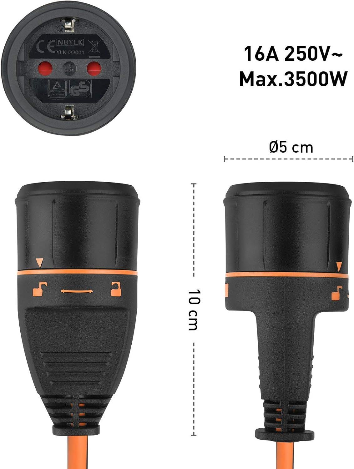 Удлинитель Electralock 3 м 3G1,5 с розеткой и механизмом предотвращает случайное отсоединение розетки - фото 2