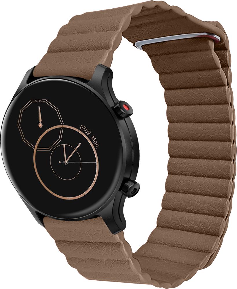 Ремінець шкіряний Genis для Haylou LS04 RS3 Brown (26535-30)