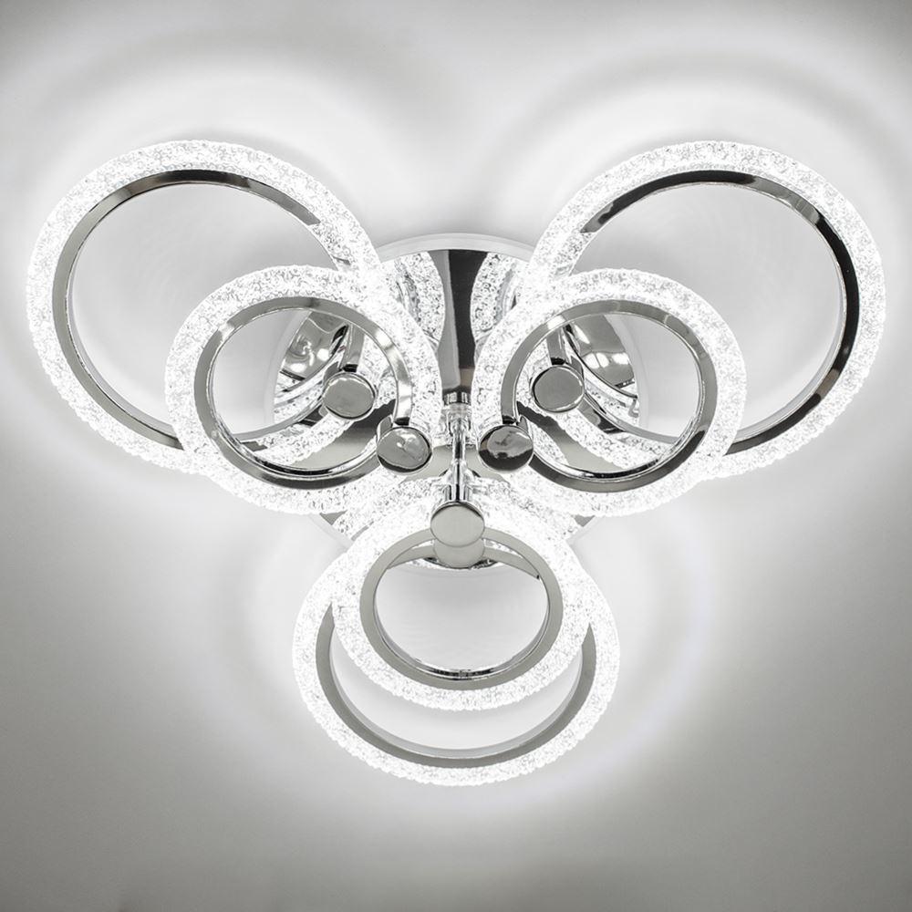 Светильник потолочный Luminaria LILY RGB 90W 7R с пультом Chrome/Ice (3094e64d)