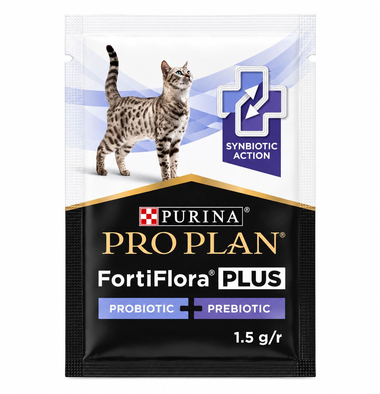 Пробіотик з пребіотиком для котів та кошенят Purina Pro Plan FortiFlora Plus для підтримки мікрофлори кишківника 1,5 г 1 саше (38320675)