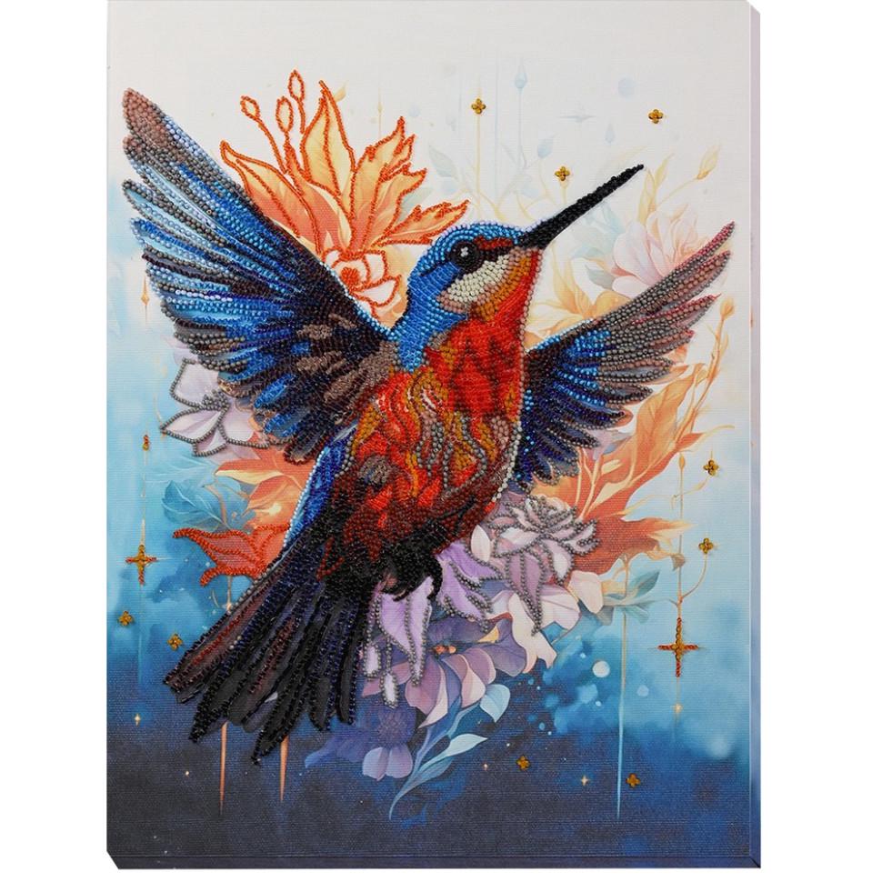 Набор для вышивания бисером Abris Art Красочный взмах крыла 25х35 см Разноцветный (AB-901)