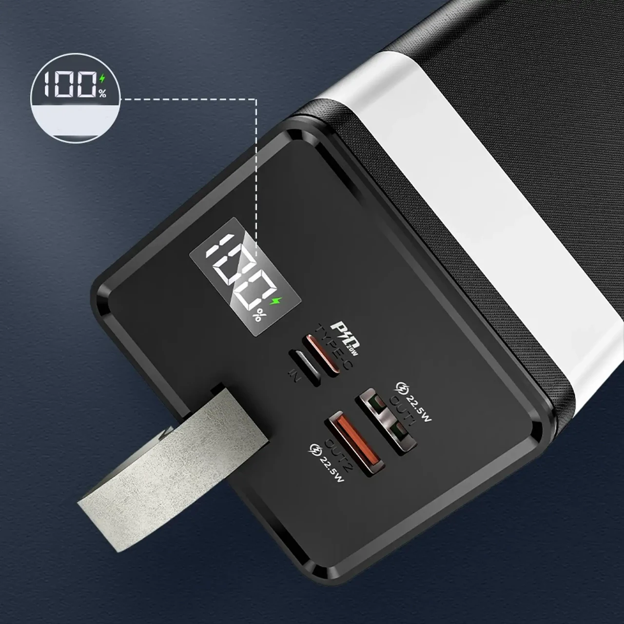 Повербанк Hoco с фонариком и быстрой зарядкой 50000 mAh/QC22,5 W/PD20 W (J86A) - фото 4 Повербанк Hoco с фонариком и быстрой зарядкой 50000 mAh/QC22,5 W/PD20 W (J86A) - фото 4