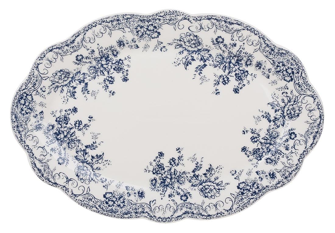 Блюдо овальное фарфоровое Bonadi D 30,5х20,5 см Английская роза (K124) Блюдо овальное фарфоровое Bonadi D 30,5х20,5 см Английская роза (K124)