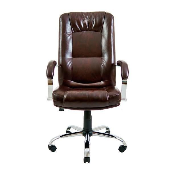 Кресло офисное компьютерное Alberto VIP Хром M1 Tilt натуральная кожа Lux Коричневый - фото 1 Кресло офисное компьютерное Alberto VIP Хром M1 Tilt натуральная кожа Lux Коричневый - фото 1