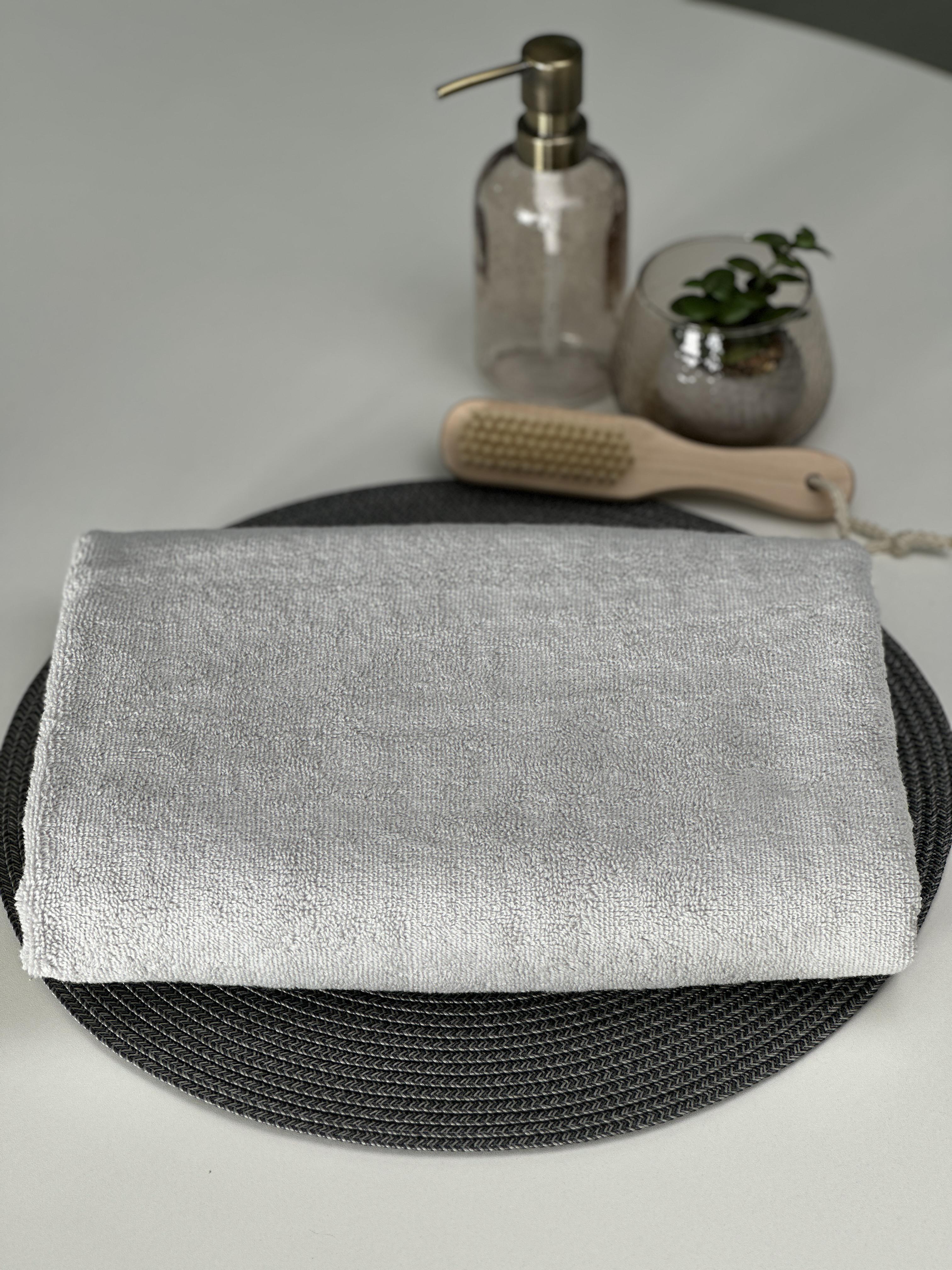 Полотенце махровое Pastel 70x140 см 100% хлопок 500 г/м2 Серое (15306824) - фото 1