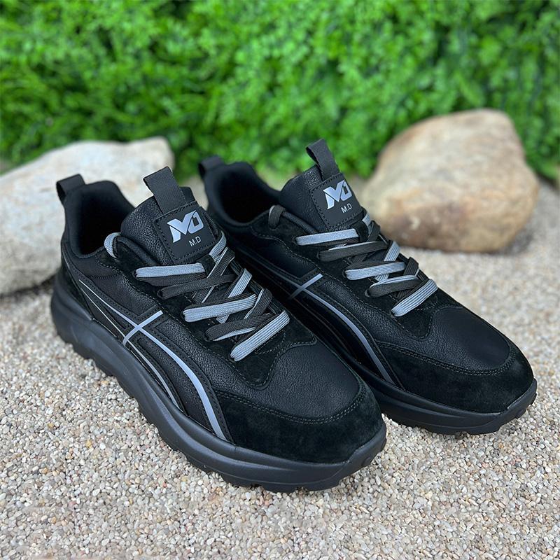 Кросівки чоловічі VS-00106615-1 шкіряні комбіновані р. 43 27,5 см Чорний (88052429) - фото 2 Кросівки чоловічі VS-00106615-1 шкіряні комбіновані р. 43 27,5 см Чорний (88052429) - фото 2