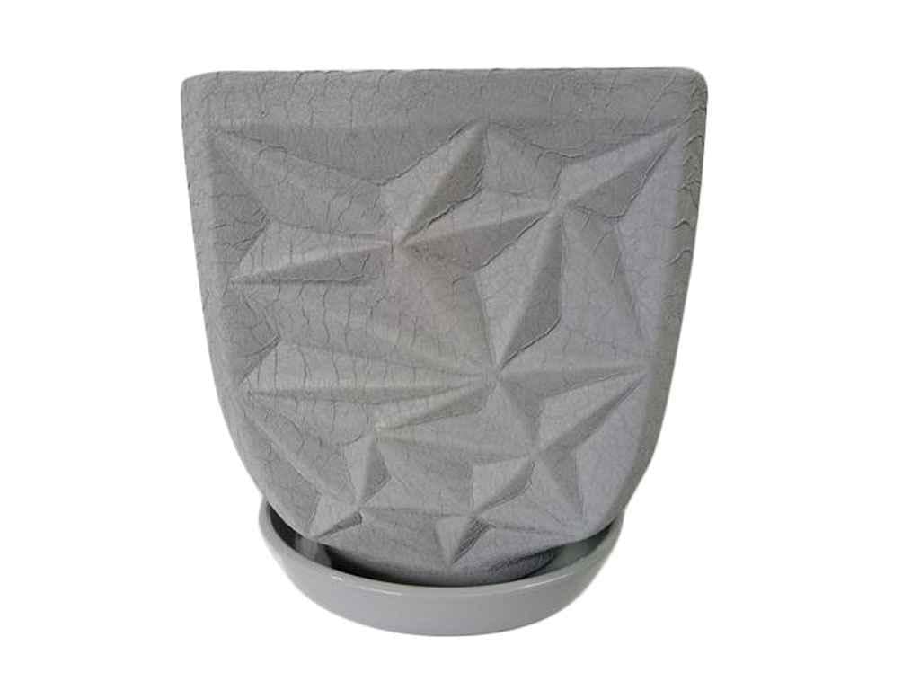 Горщик для квітів керамічний Авангард 5 л Сірий (808472)