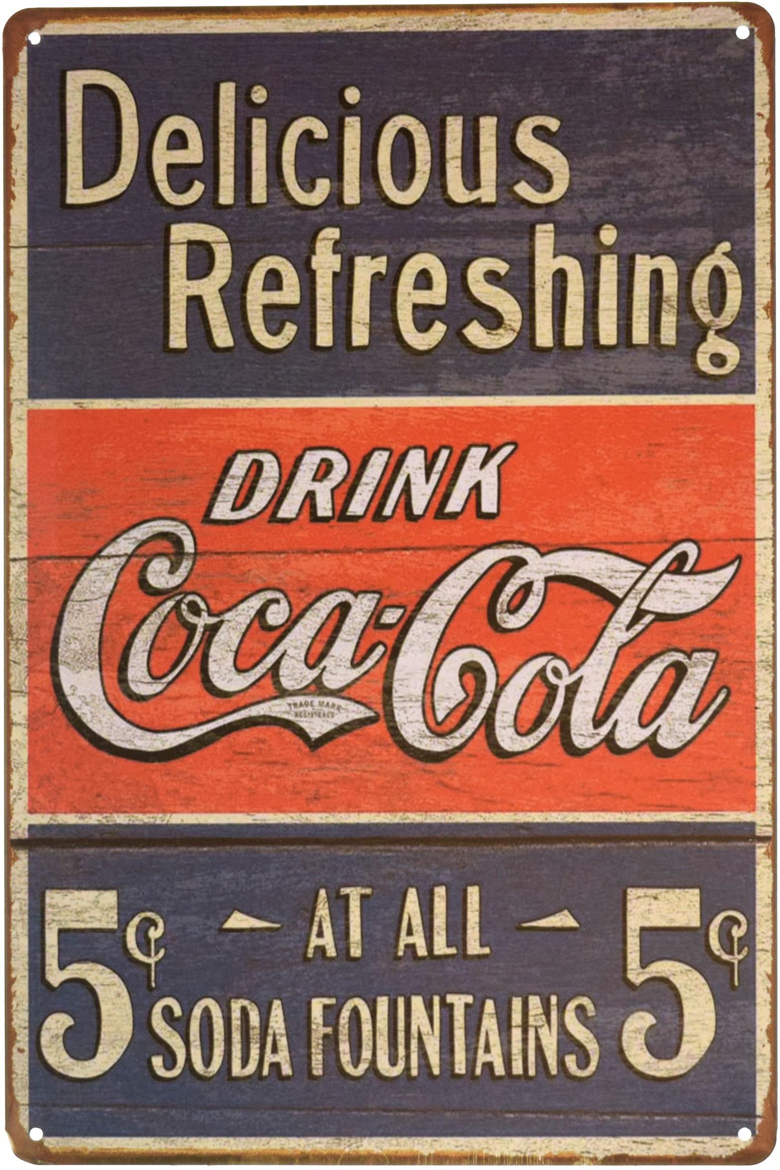 Табличка металева Пийте Кока-Колу/Drink Coca-Cola 20x30 см Табличка металева Пийте Кока-Колу/Drink Coca-Cola 20x30 см