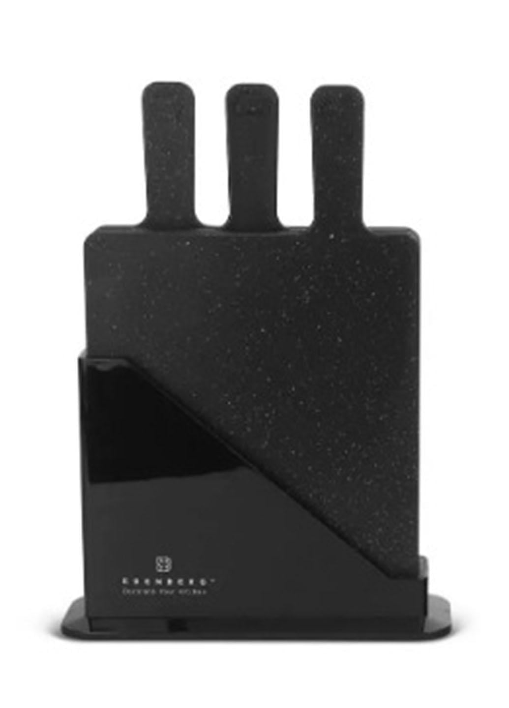 Набор кухонных досок Edenberg с подставкой 23,5х19,5 см 3 шт. Черный (11981А)