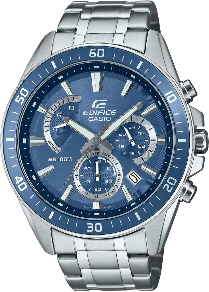 Наручные часы мужские Casio Edifice EFR-552D-2AVUEF со стальным корпусом/водозащитой 100 м Синий (3100234271)