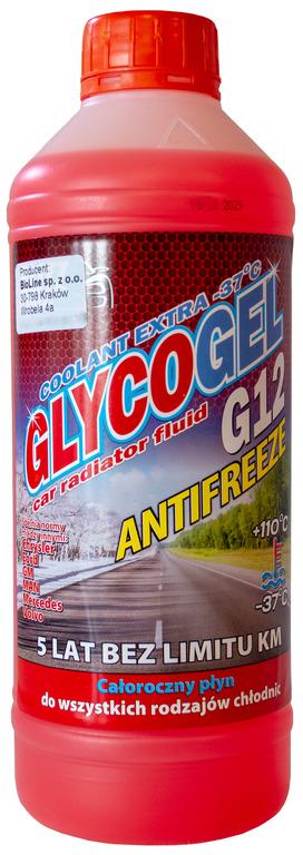 Охлаждающая жидкость Антифриз Bio Line Glycogel G12 -37°С 1 л Красный (000048418)