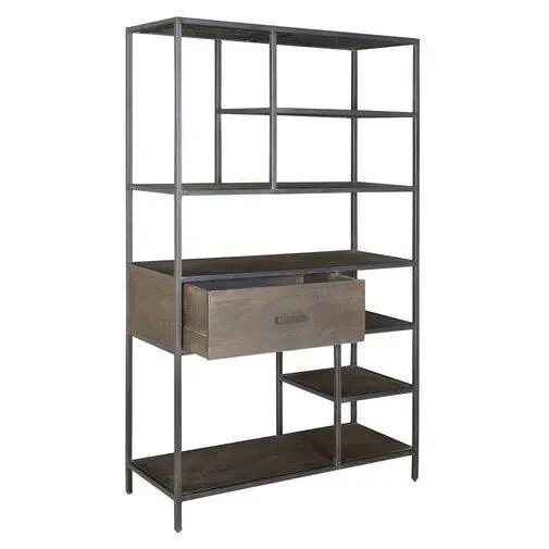 Стелаж Loft NS-1848 відкритий теплий деревний з 5 полицями (3075773976)