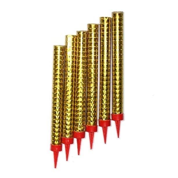 Свечи для торта Холодный фонтан 15 см 6 шт. Золото (203080-15/6/зол)