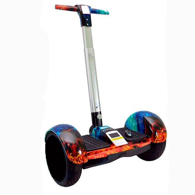 Гироскутер с ручкой А8 Smart Balance 10.5" огонь и лед