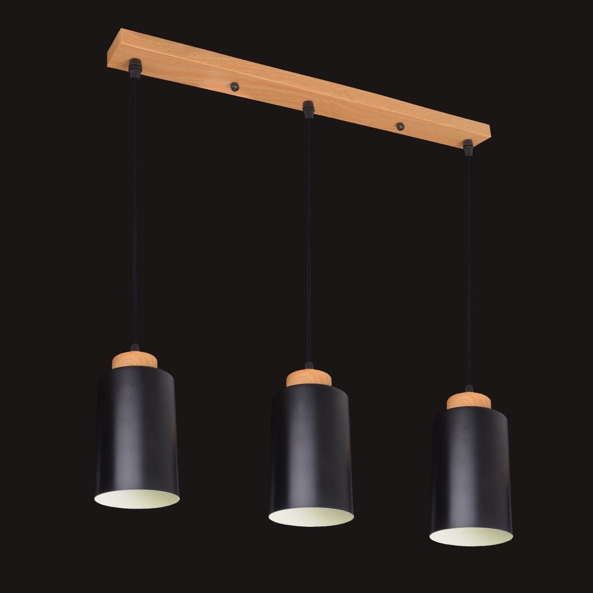 Люстра-подвес для кухни BL-653S/3 E27 BK/Wood - фото 4 Люстра-подвес для кухни BL-653S/3 E27 BK/Wood - фото 4