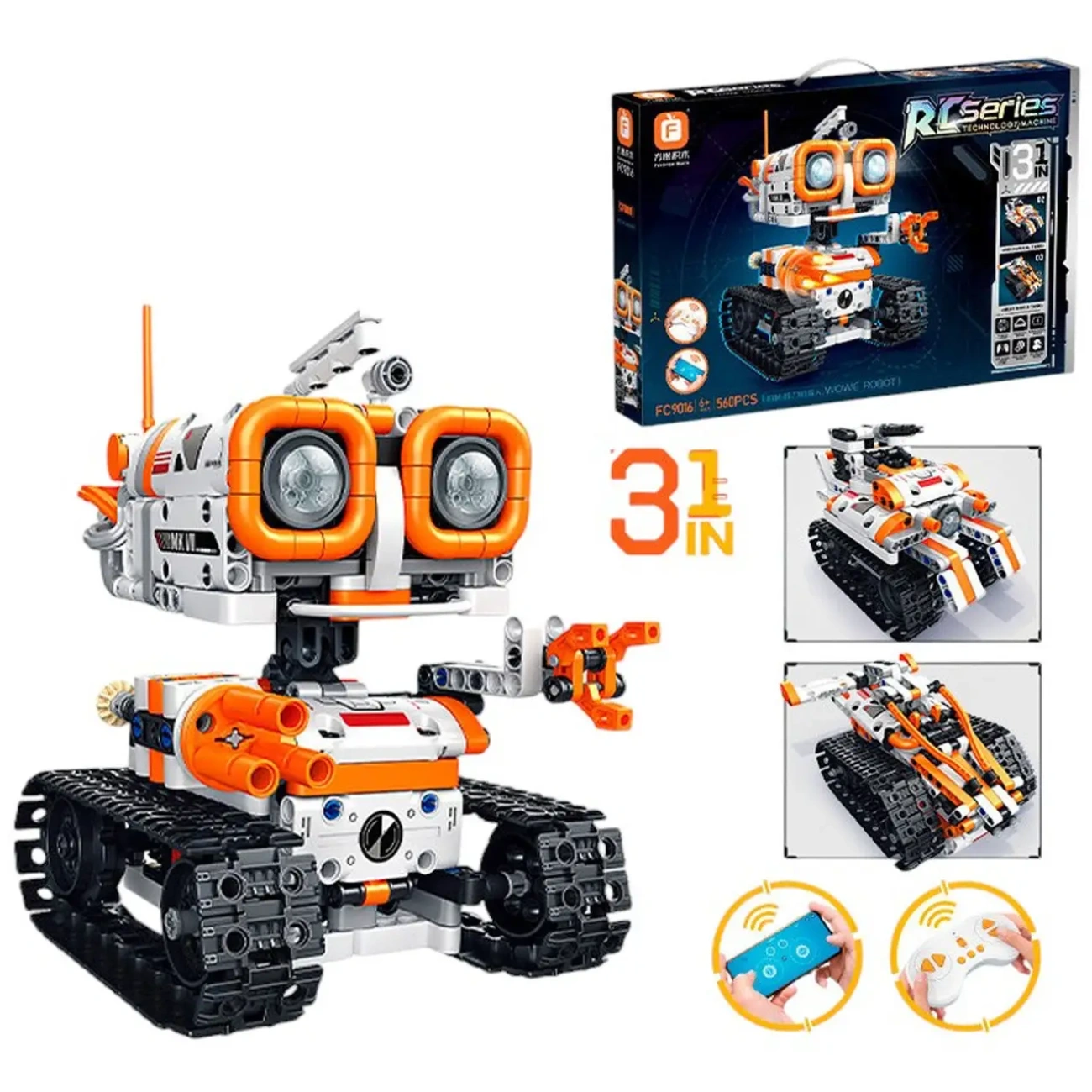 Интерактивный робот-конструктор FC 9016 3 модели в одно м управление с пульта - фото 5