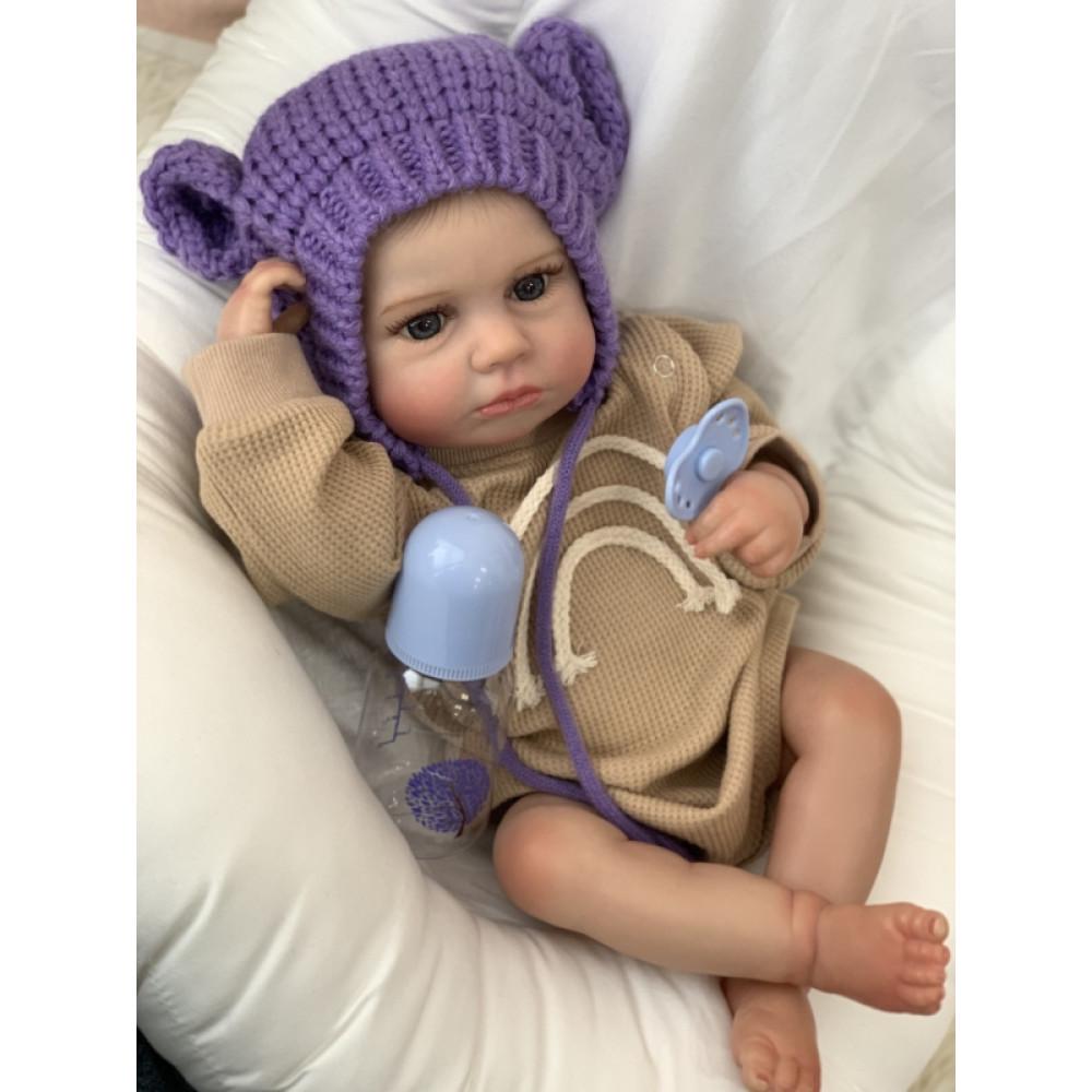 Кукла силиконовая коллекционная Reborn анатомическая новорожденная девочка Мэнни виниловая 50 см