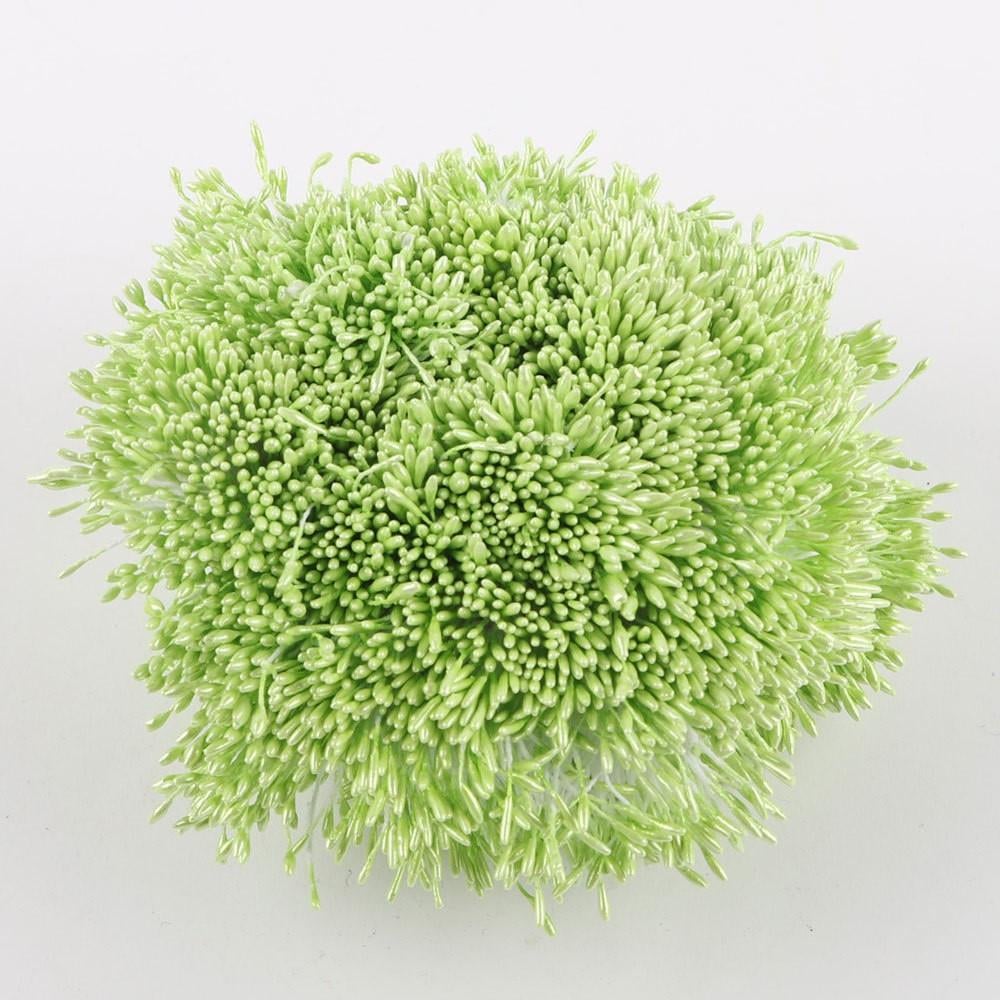 Тычинки двойные перламутровые 6х0,1 см 360 шт. Салатовый (ДЦ6001т11) Тычинки двойные перламутровые 6х0,1 см 360 шт. Салатовый (ДЦ6001т11)