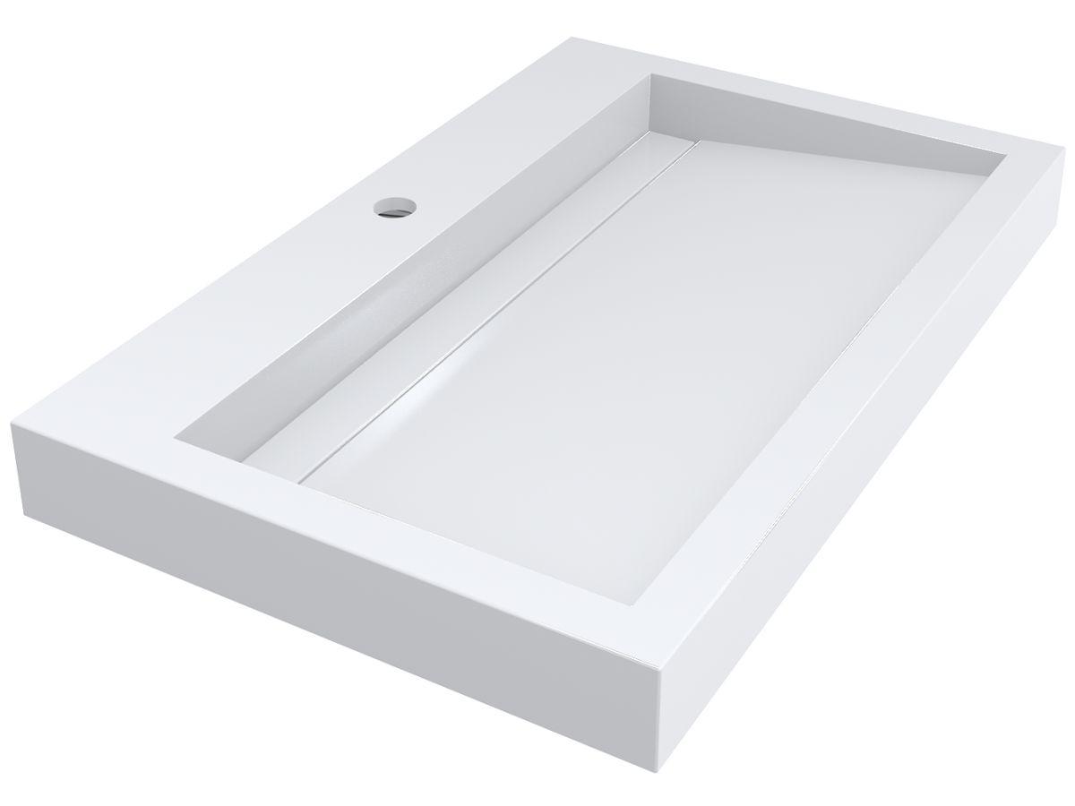 Умывальник Miraggio AGNESS 750 с литого мрамора глянцевый Белый (83906)