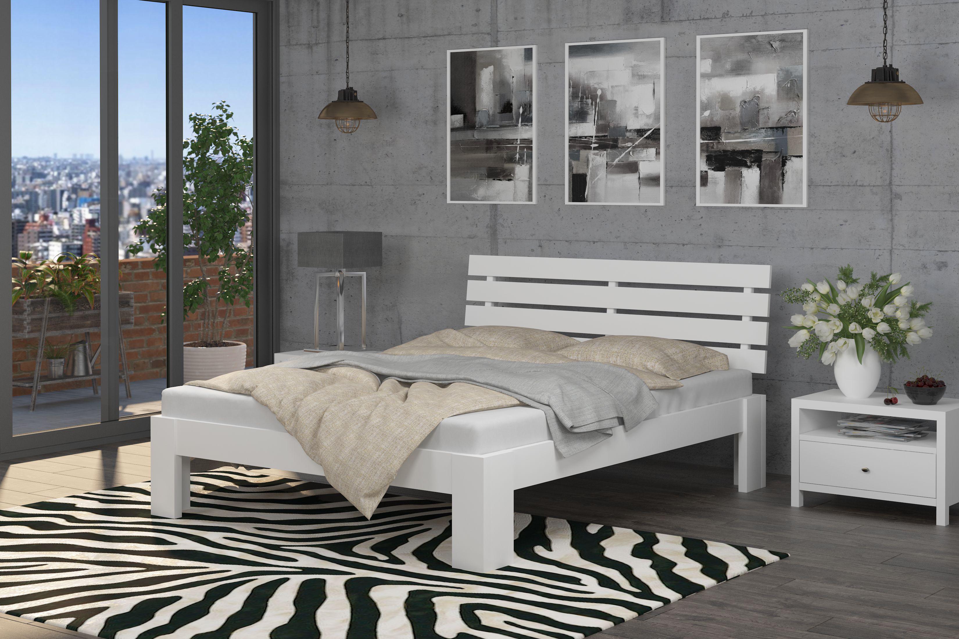 Кровать двуспальная деревянная Mebigrand Техас 160х200 см RAL9003 Белый (MBG-2167) Кровать двуспальная деревянная Mebigrand Техас 160х200 см RAL9003 Белый (MBG-2167)