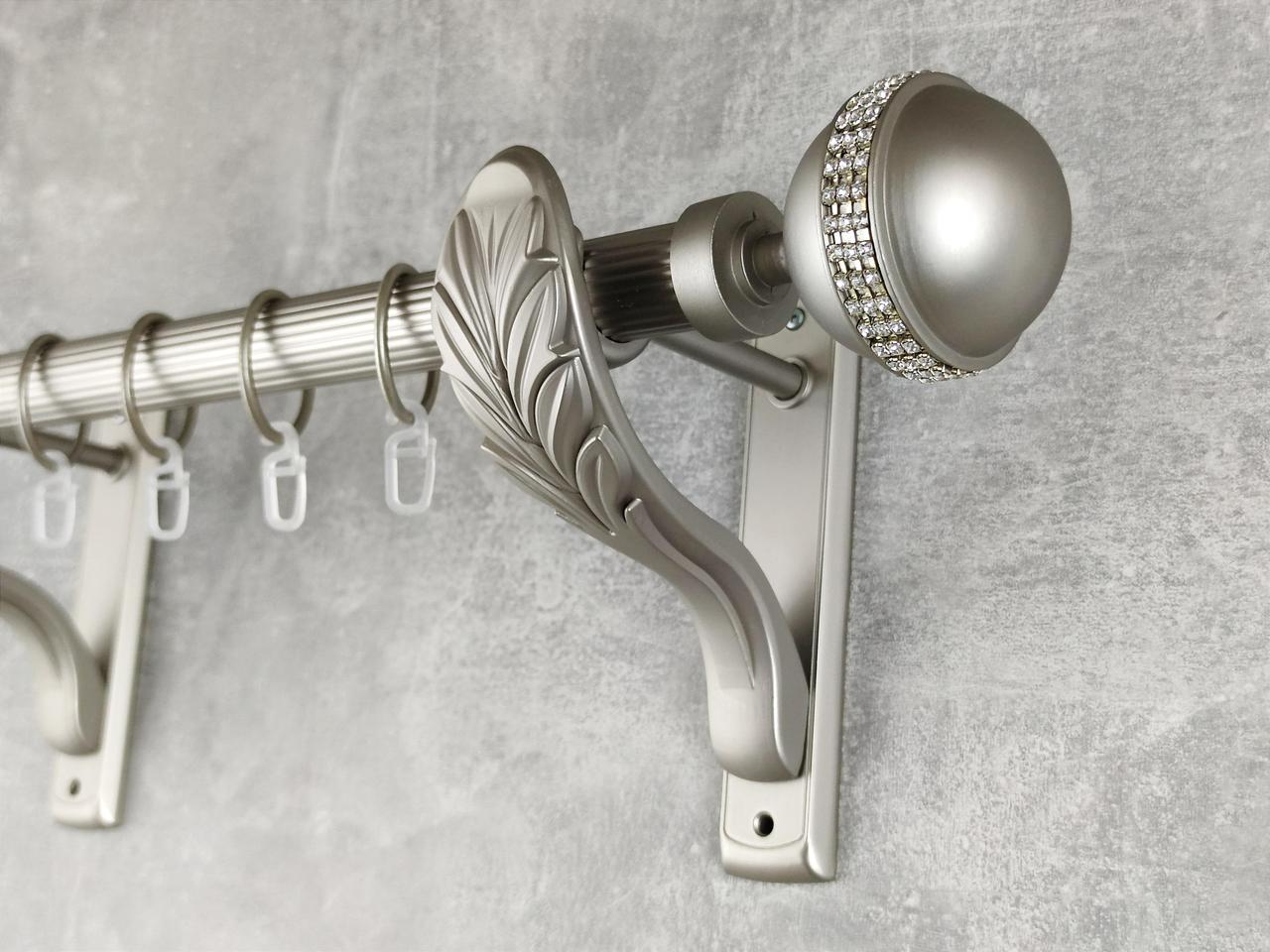 Карниз MStyle металлический для штор однорядный Авея 25 мм рифленый 240 см Сатин (5012970)