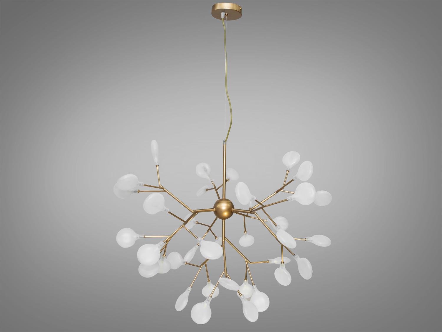 Люстра футуристическая Светлячок 36 ламп Золотой (HXD8048/36GD)