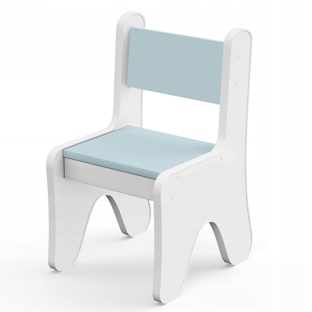 Дитячий стільчик 55х37х33 см Білий/Блакитний (1234021)