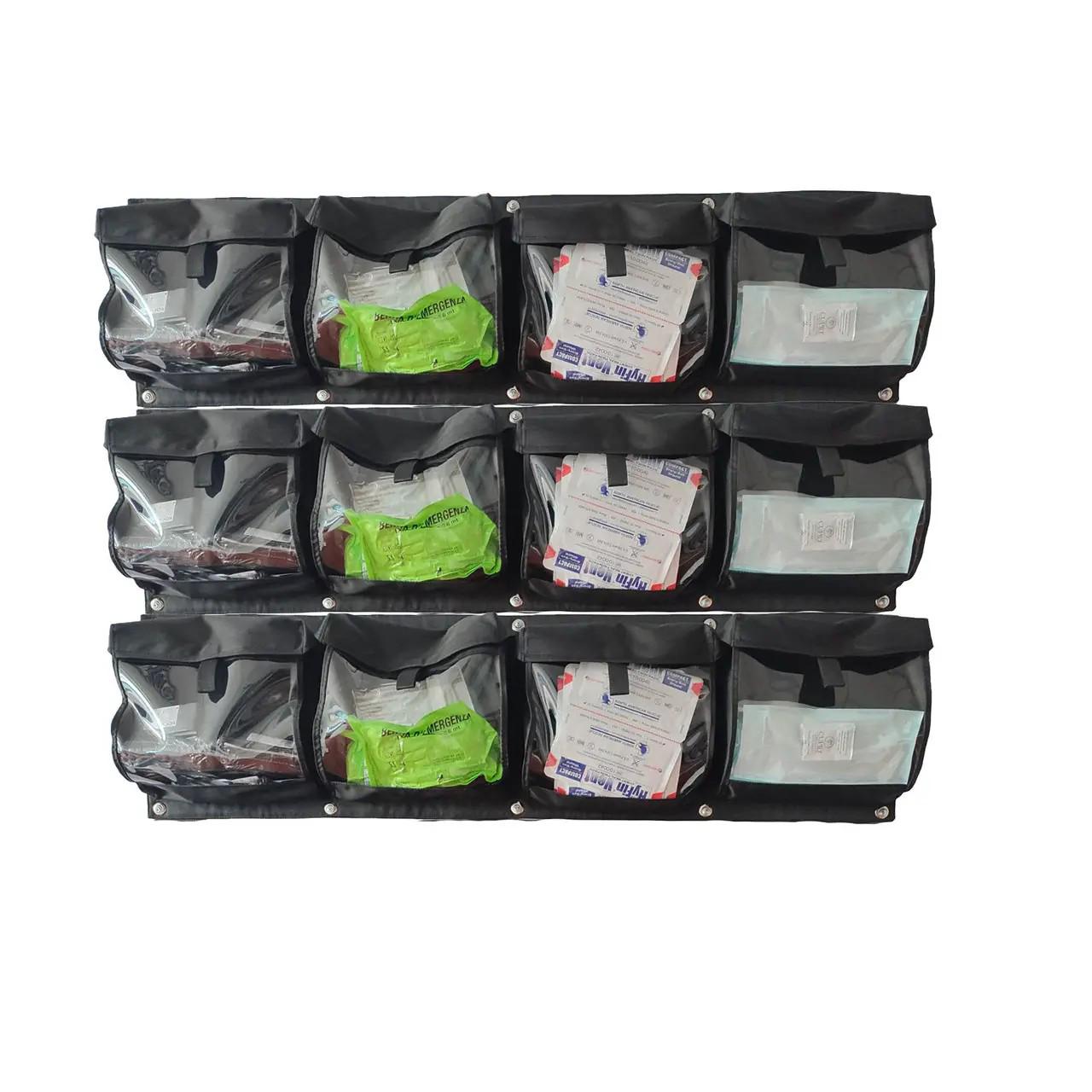 Органайзер-аптечка медицинская для скорой/мобильного пункта с прозрачными карманами вариант 1+1+1 (27458879)