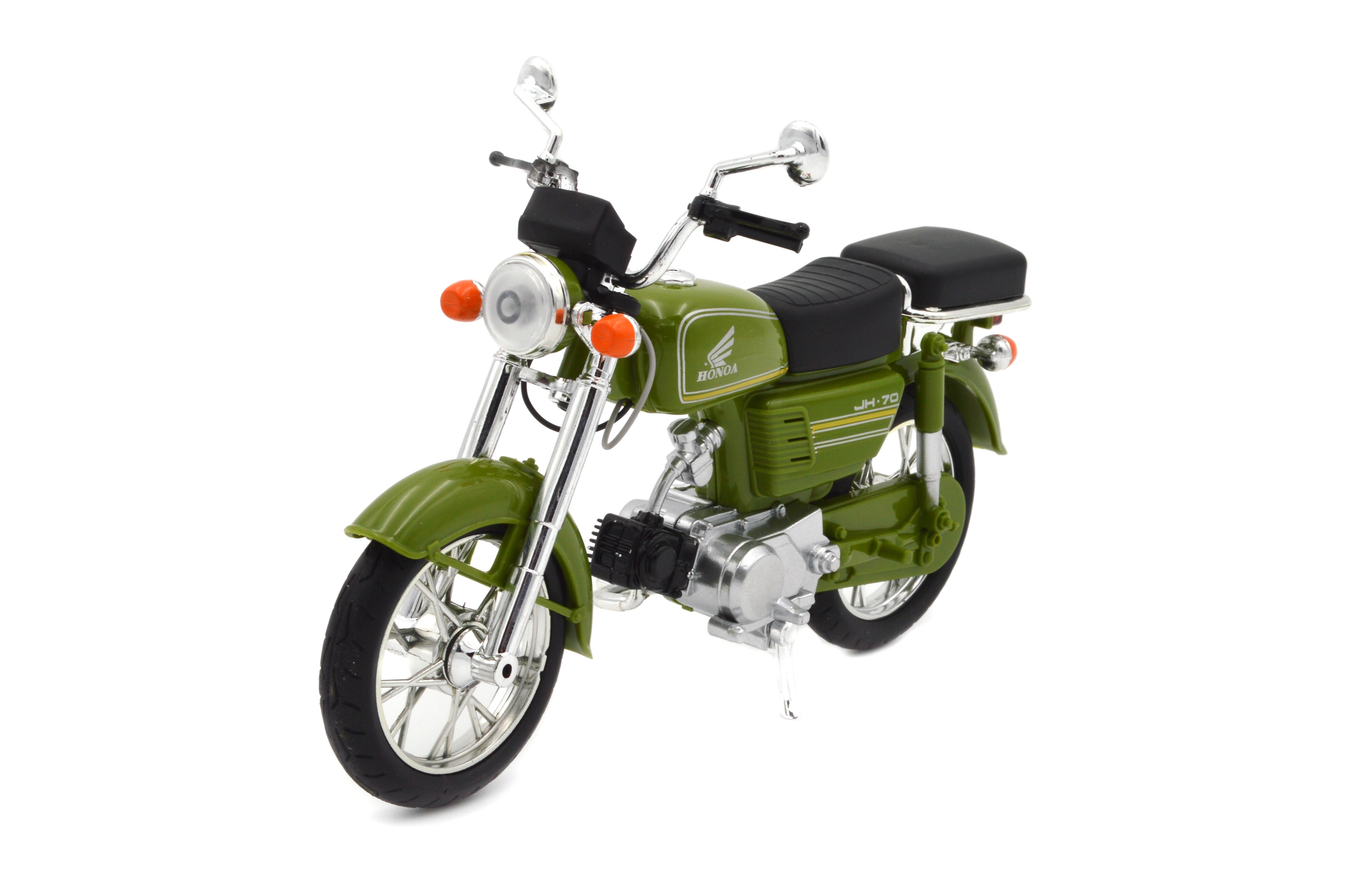 Іграшковий мотоцикл Honda JH70 метал/пластик 1:12 звук/світло/амортизація (BG 68-765G)