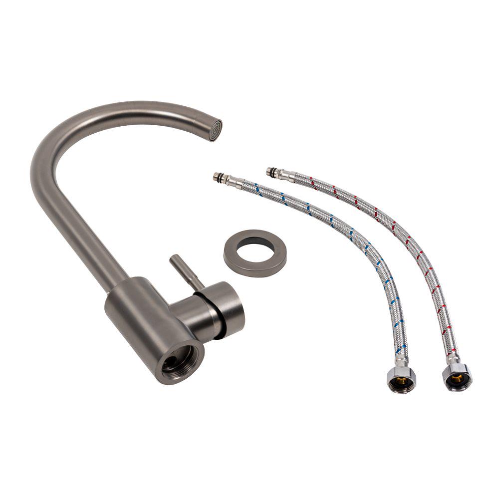 Смеситель кухонный Platinum 8002А PVD Черный (24707466) - фото 2 Смеситель кухонный Platinum 8002А PVD Черный (24707466) - фото 2