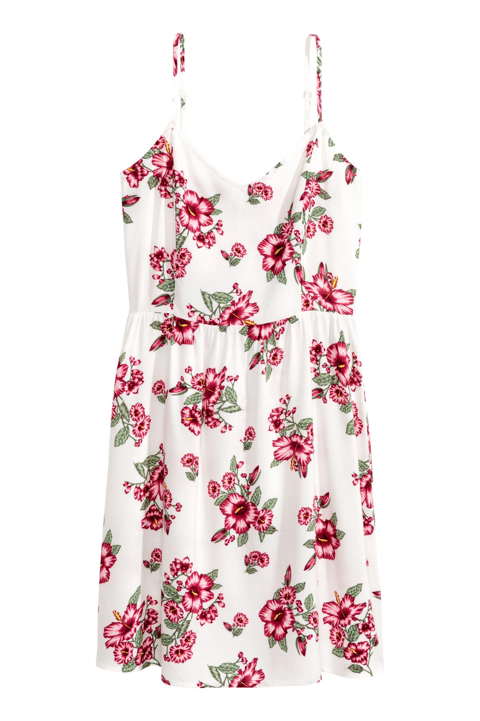 Платье H&M Цветы р. 40 Белый (15065041137)