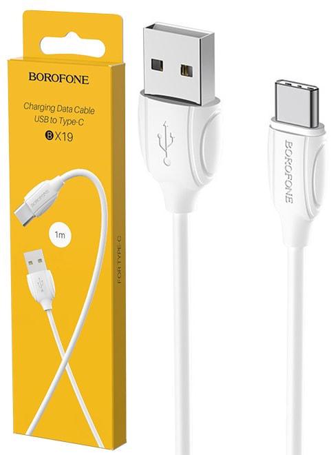 Кабель інтерфейсний Borofone BX19 USB-Type-C 1 м White (33521)