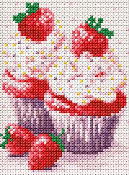 Алмазна мозаїка без підрамника Ideyka Апетитний десерт 15х20 см (Id-AMM1041)