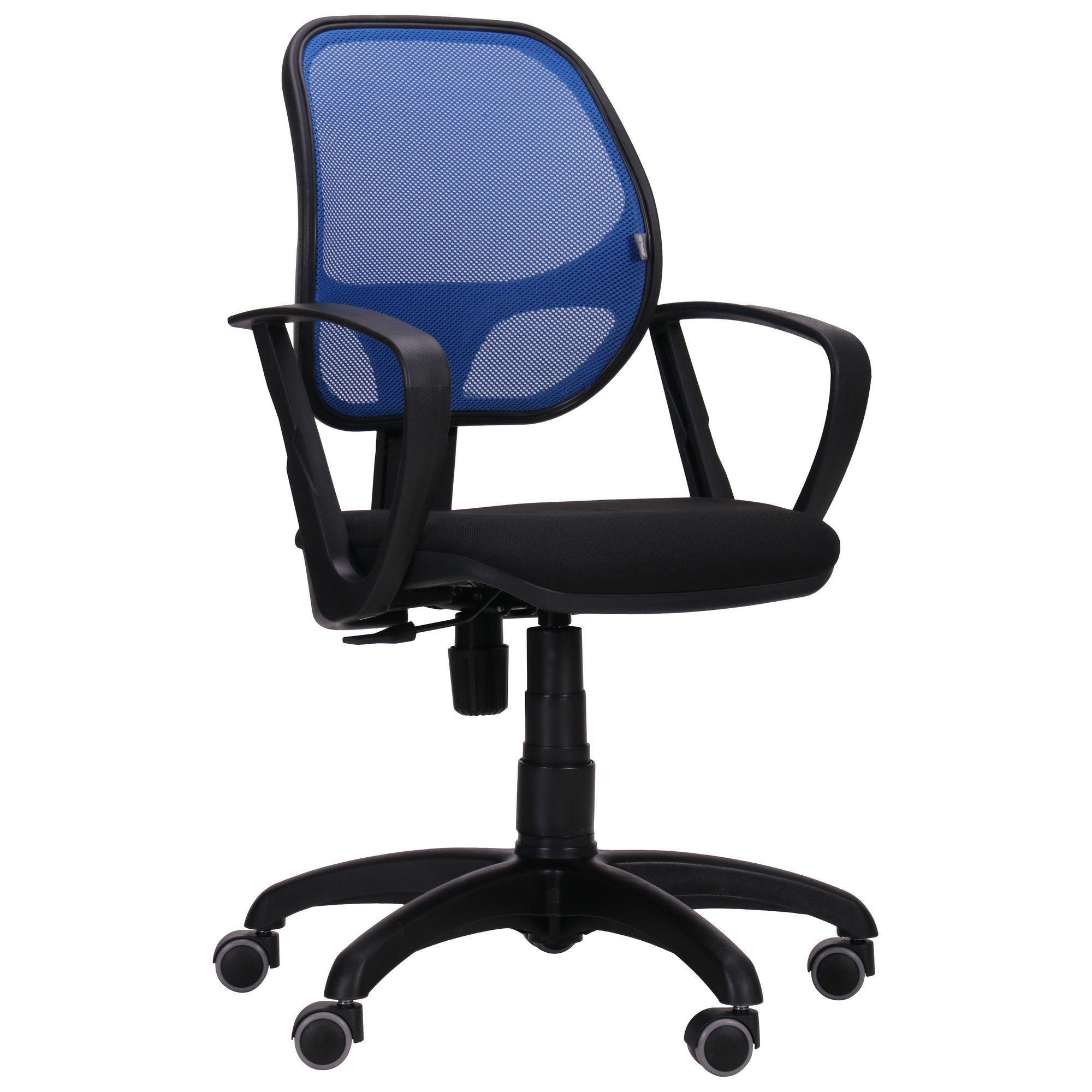 Крісло офісне Біт спинка сітка Синій