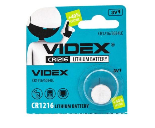 Батарейка щелочная Videx CR1216 lithium 3V (10295742)