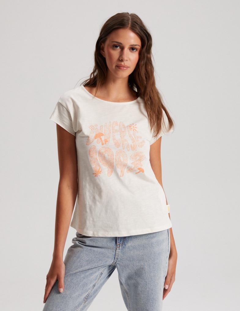 Футболка женская Diverse KARNE XS Кремовой (5902598869524)