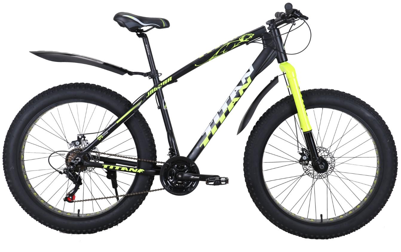 Велосипед фетбайк Jaguar FT 2021 от 165 см 26"х4 17,5" Black/Yellow (e59fc06c)