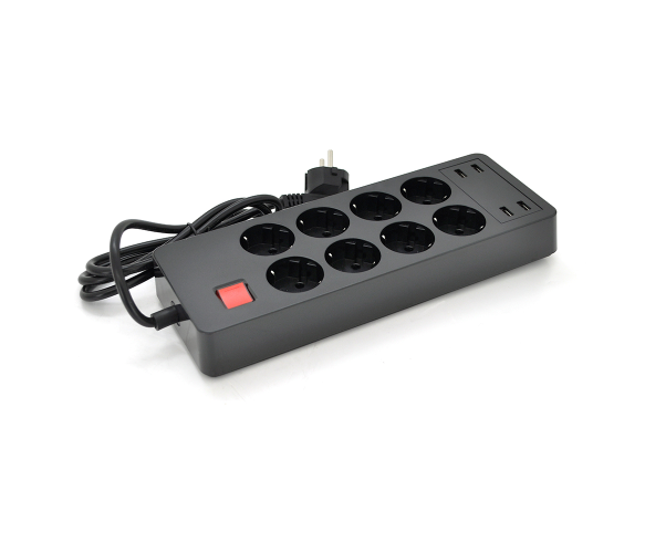 Сетевой фильтр VOLTRONIC 240V 4kW 8 розеток 16A 4 USB 4,8A 2 м Black (P-EU8U4S) Сетевой фильтр VOLTRONIC 240V 4kW 8 розеток 16A 4 USB 4,8A 2 м Black (P-EU8U4S)