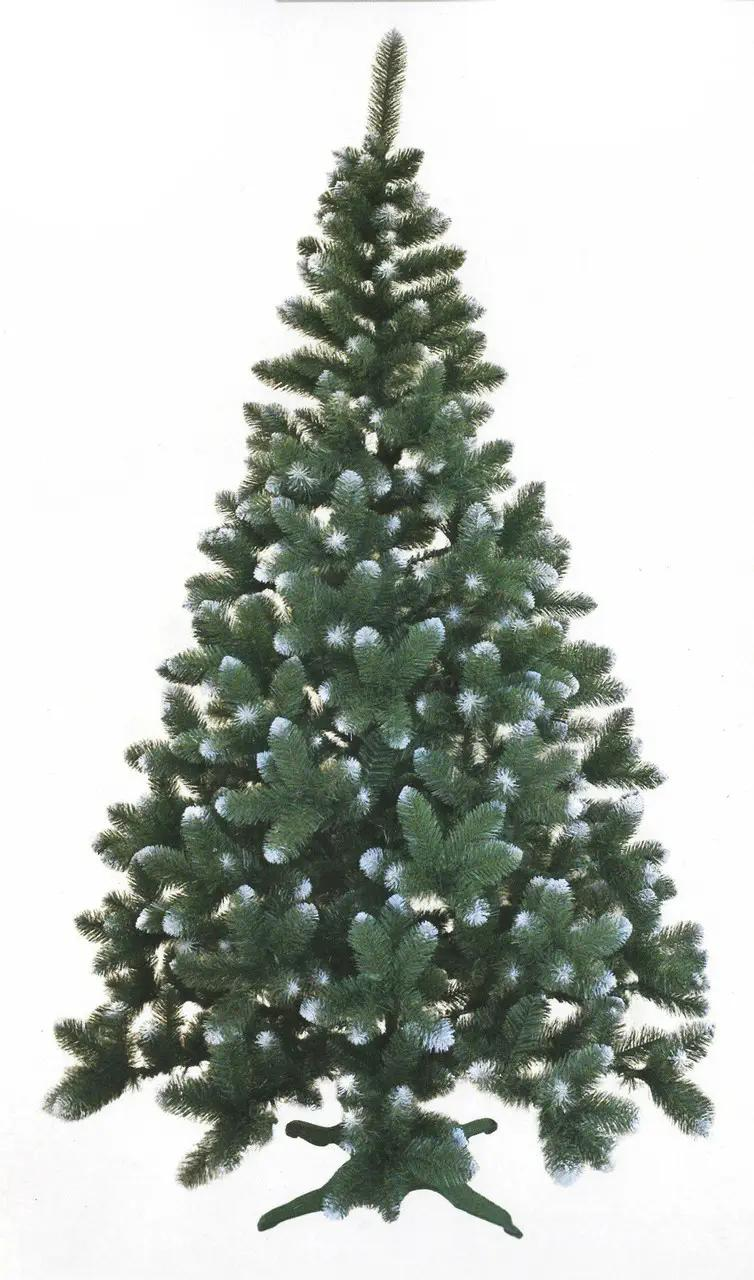 Ялинка штучна Queen з білими кінчиками 1,3 м Зелений
