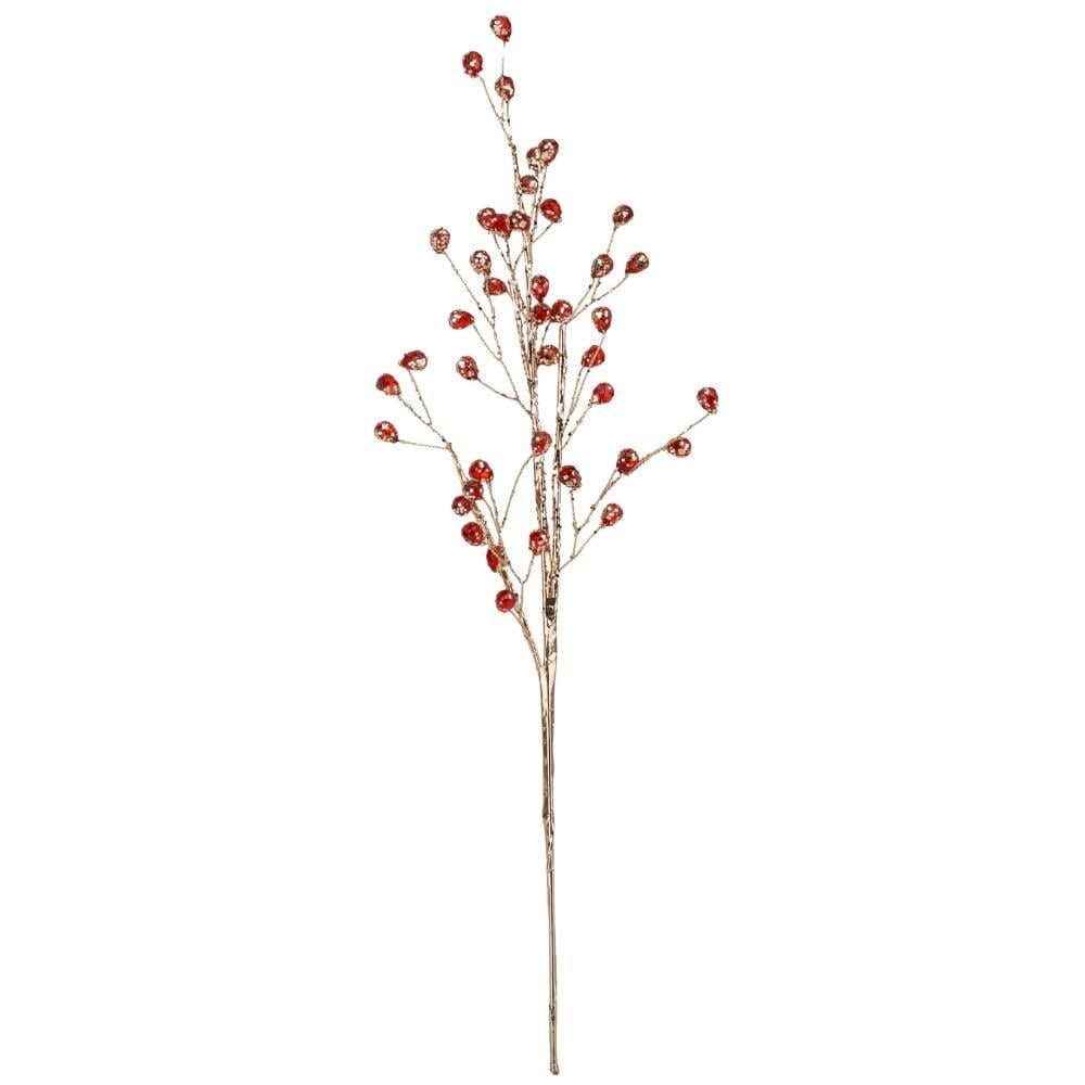 Ветка декоративная Красный бархат 38 см