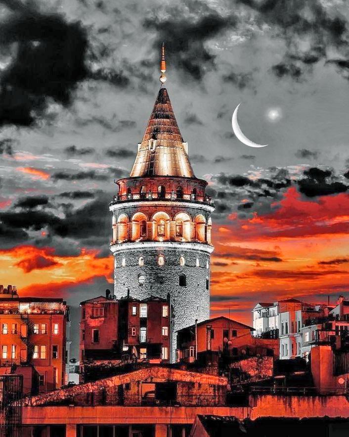 Набор алмазной мозаики Ночной Стамбул без подрамника 40х50 см (АЛМ-092)