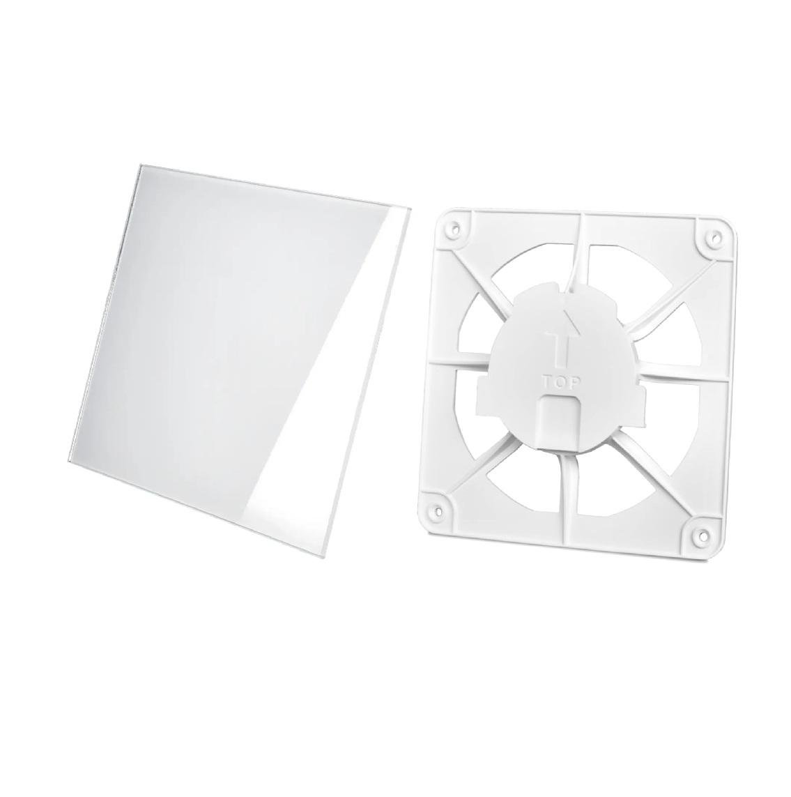 Вентиляційна решітка AirRoxy dRim grill та скляна панель Білий глянець (02-300170)