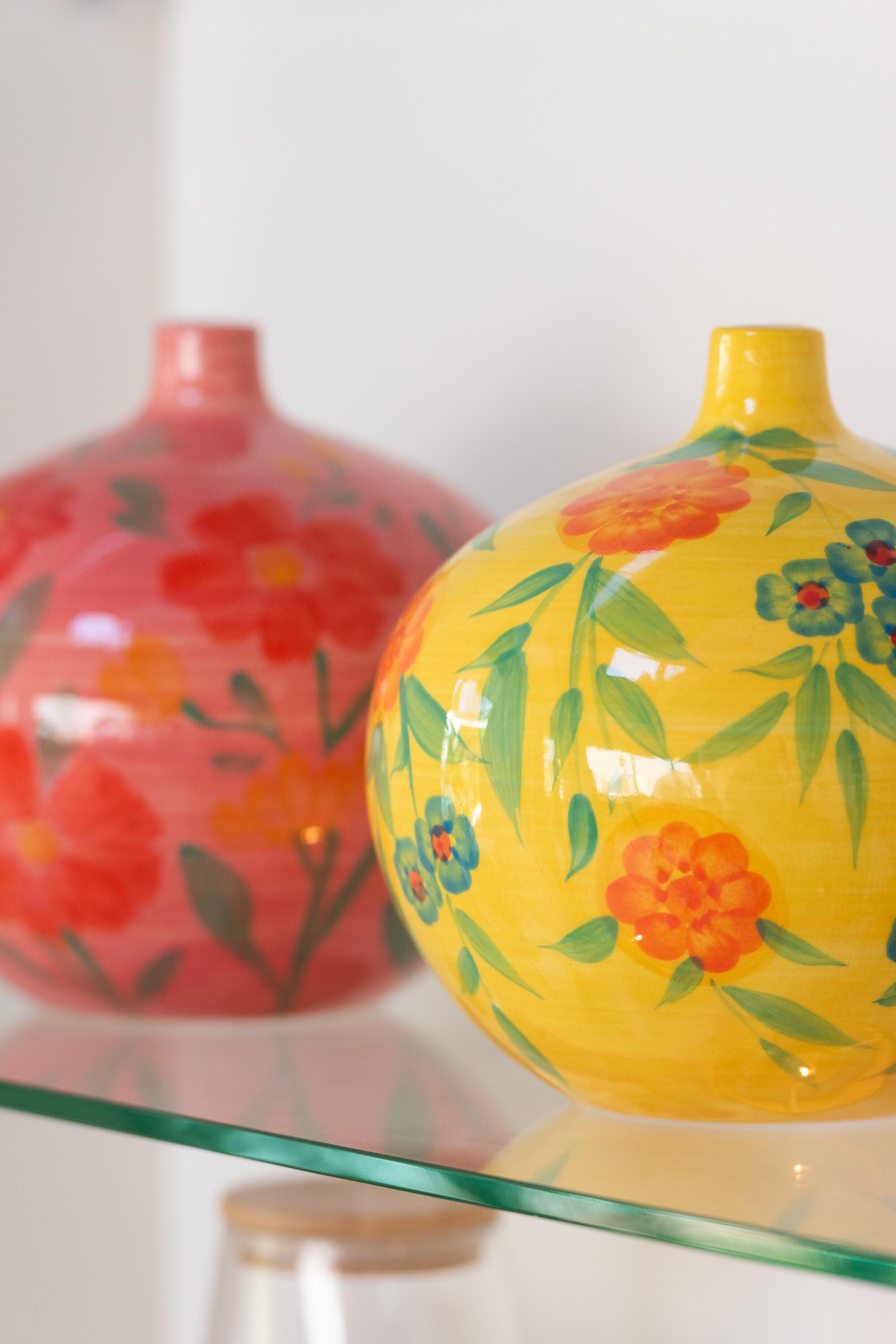 Ваза J-LINE с ручной росписью 21 см Розовый - фото 3 Ваза J-LINE с ручной росписью 21 см Розовый - фото 3