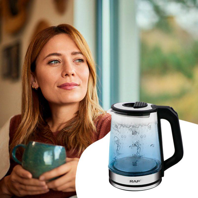 Електрочайник RAF R.7846 скляний дисковий зі скляним LED підсвічуванням - фото 5