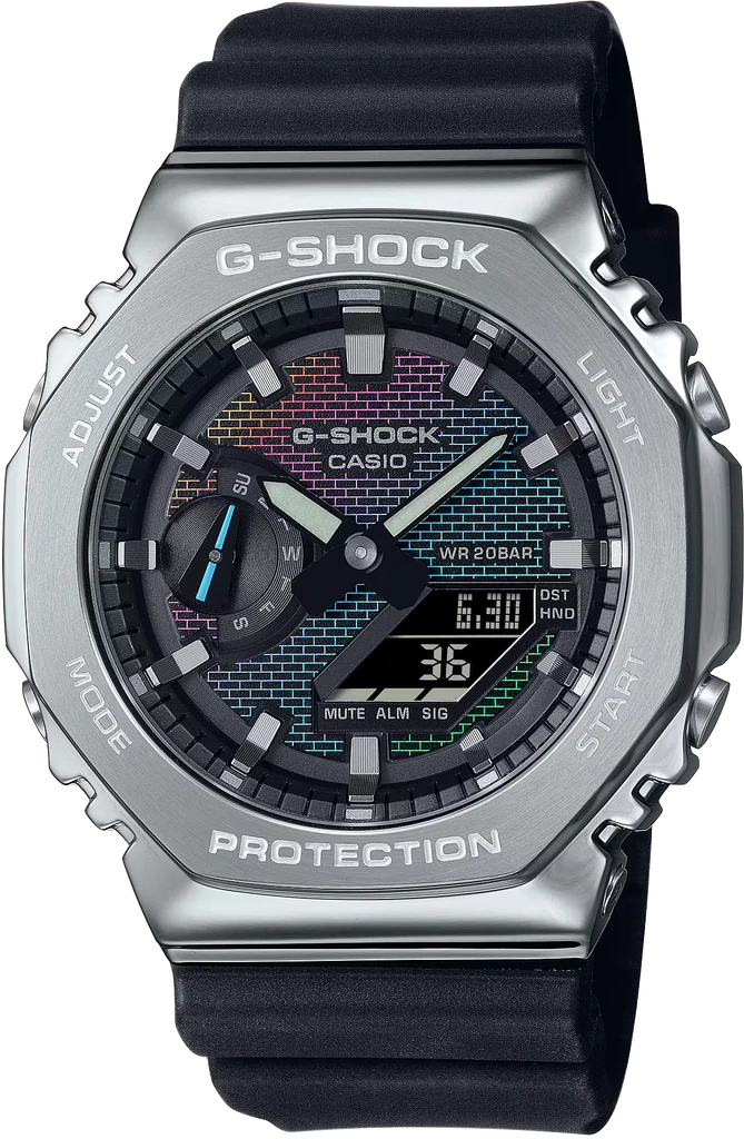 Наручные часы мужские Casio G-Shock GM-2100RW-1AER ударопрочные с водозащитой 200 м Черный (3099560400)